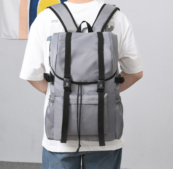 Water Resistant Drawstring Canvas Commuter Backpacks