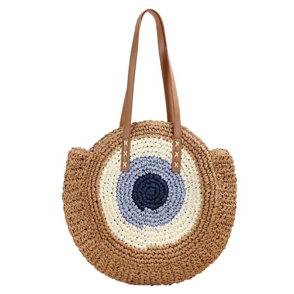 Paper Round Tote Woven Bag
