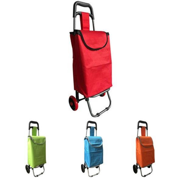 Foldable Shopping Cart For Groceries With Wheels And Bag