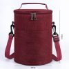 Cooler Lunch Insulation Cylindrical Bucket Bag