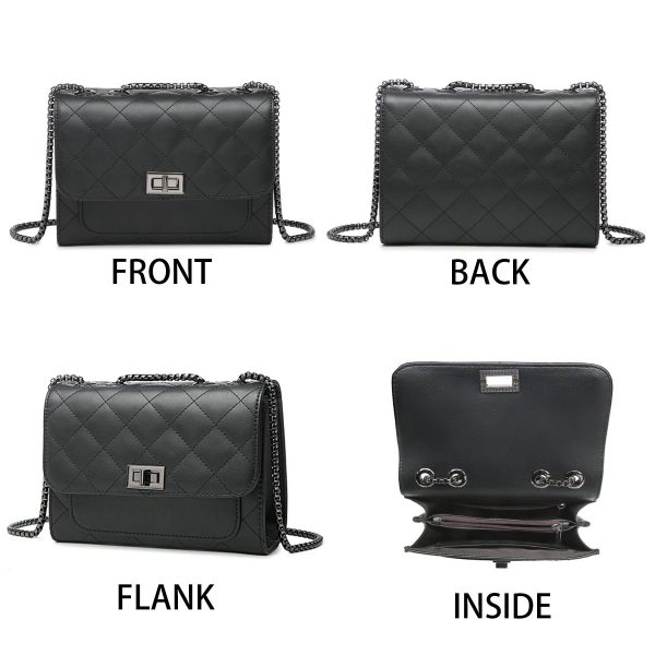 Genuine Leather Quilted Shoulder Crossbody Bags for Women