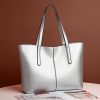 PU Leather Tote bag Retro shoulder handbag
