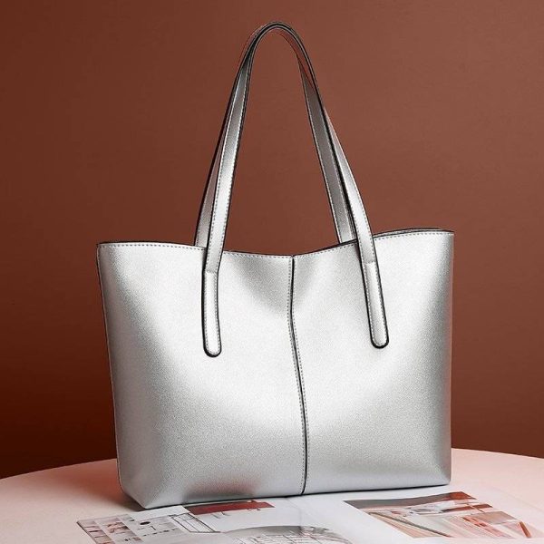 PU Leather Tote bag Retro shoulder handbag