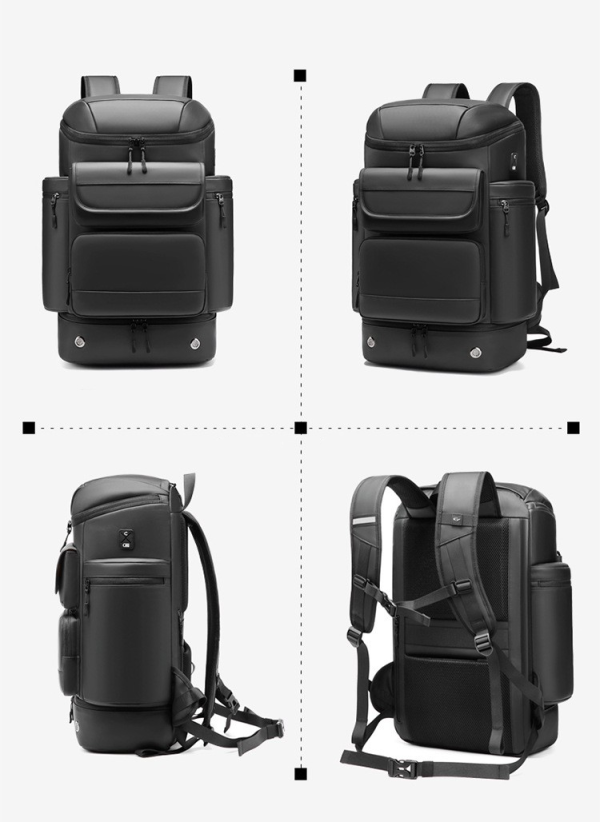 Gym backpack with shoe compartment for men