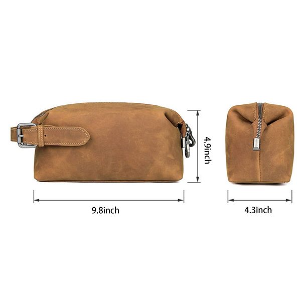 Leather Wearable Cosmetic bag