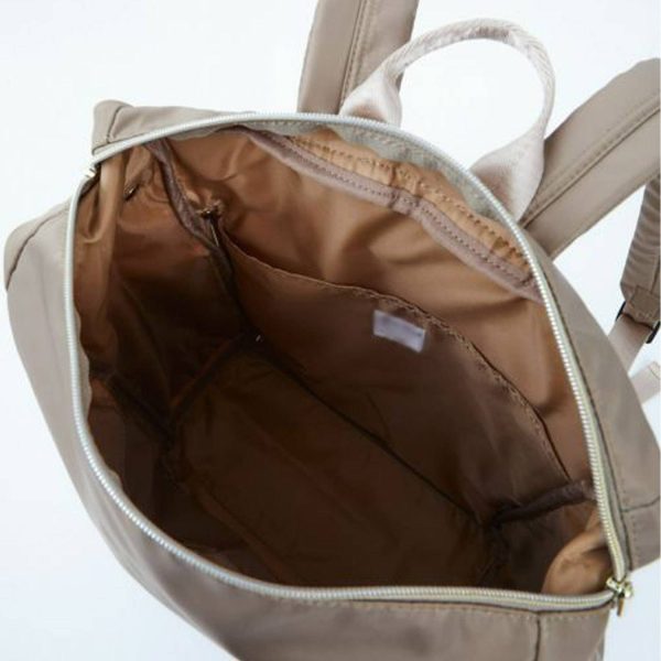 PU Solid Color Large Capacity Travel Student Backpack