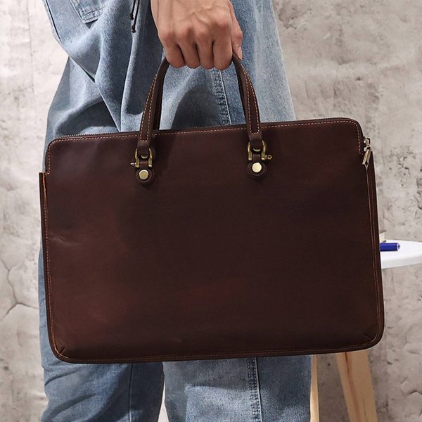 Water Resistant Leather Laptop Bag