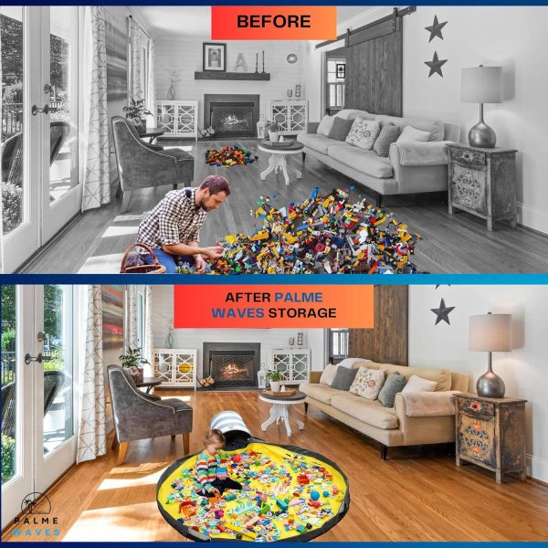 Children's Lego toy storage bag