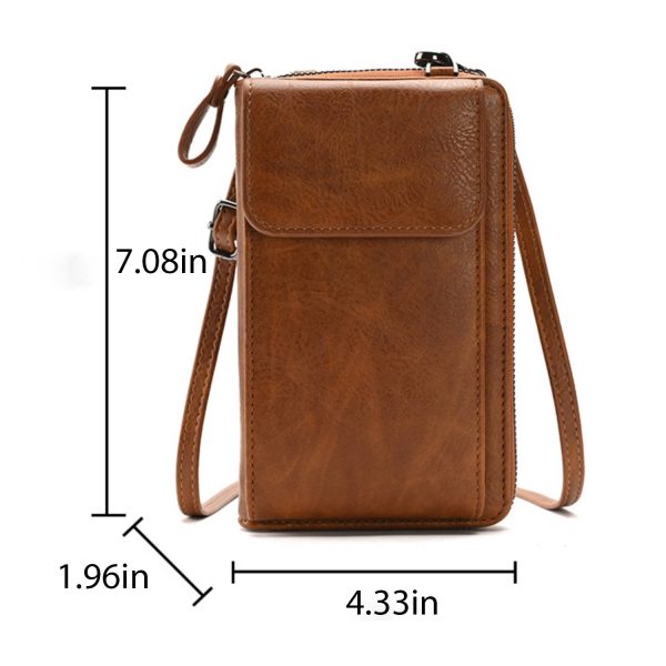 PU Leather Crossbody Sling Phone Bag