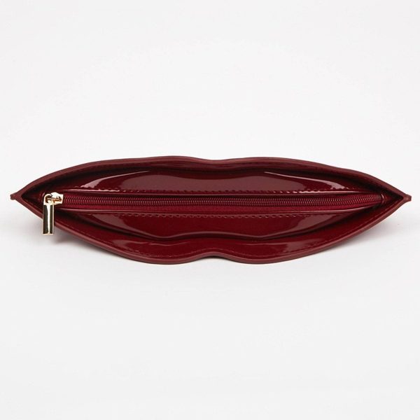 PU Lips Cosmetic Bag