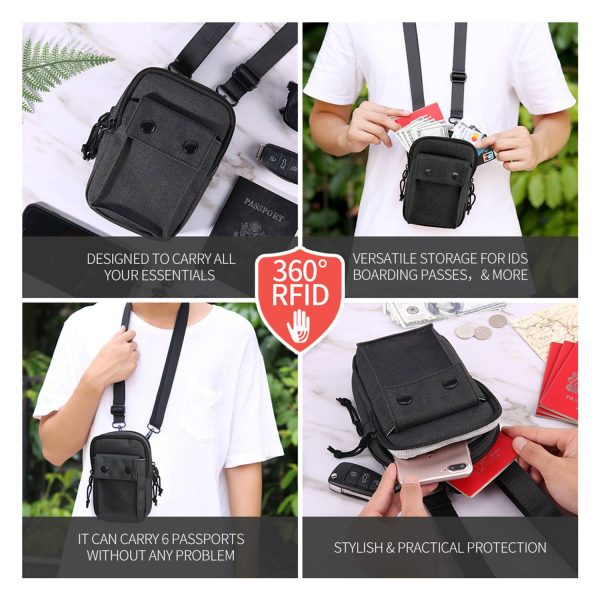 Small for Men and Women Upgraded RFID Blocking Crossbody bag
