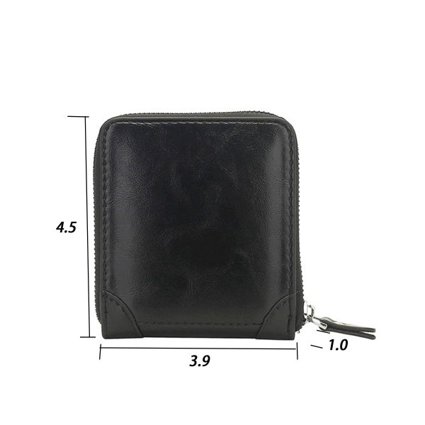 PU Fold Zipper Wallet Purse