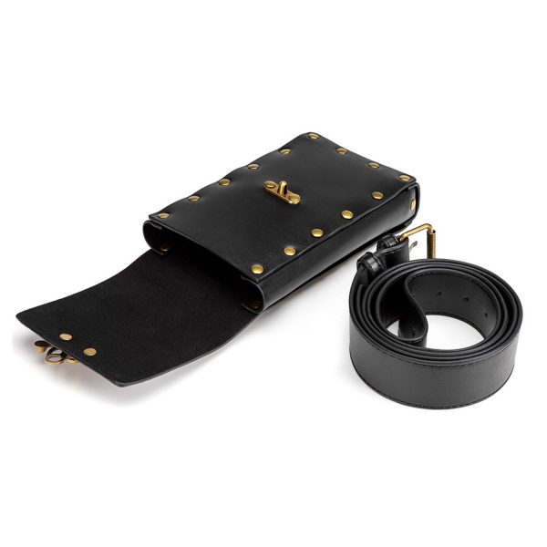 PU retro women's outdoor diagonal sports mini waist bag