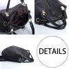 Genuine Leather Large capacity black backpack