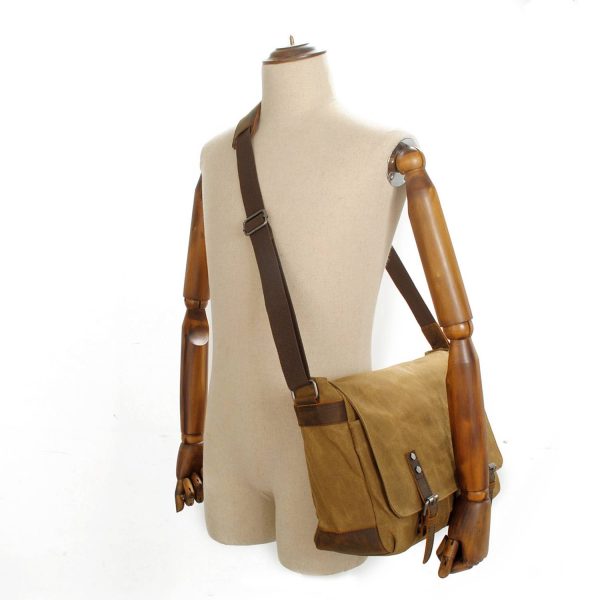 Casual canvas men's cross-body bag