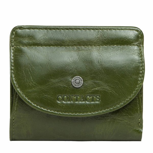 Leather Slim Bifold Purse Card Holder Wallets Women