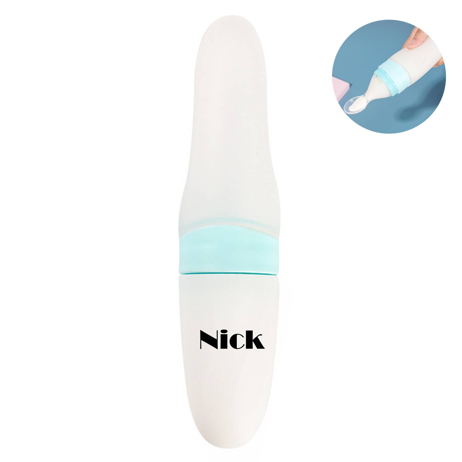 Baby Silicone Rice Paste Spoon Squeeze