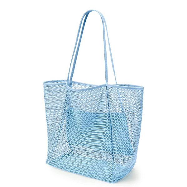 Polyester Casual Beach Mesh Tote Bag