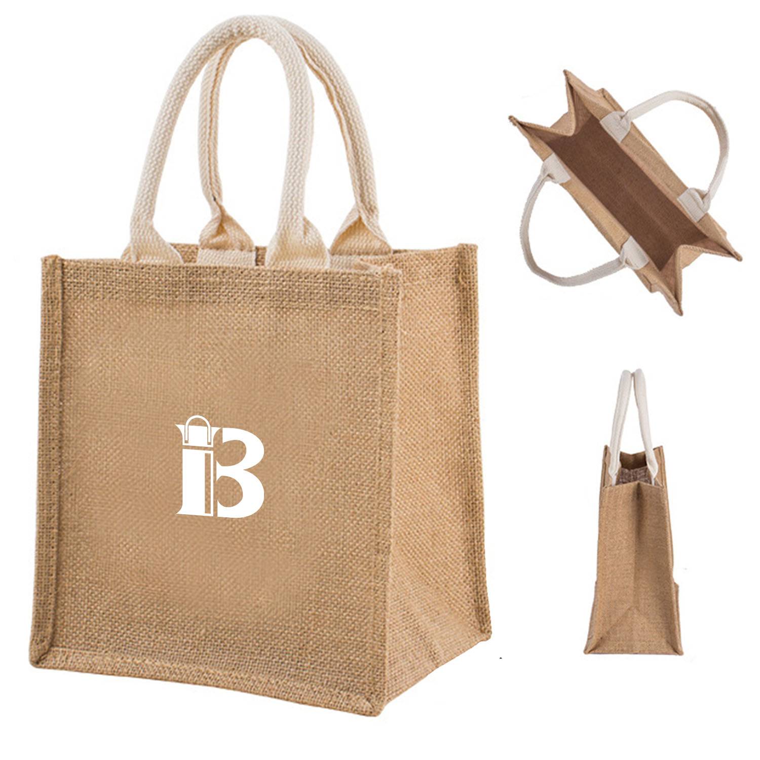Customizable Blank Burlap Tote bag