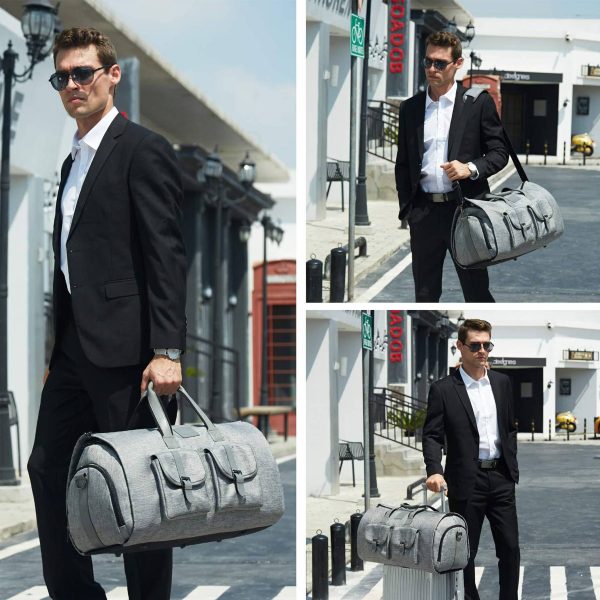 Oxford waterproof Garment Travel Duffel Bag with Shoe Pouch