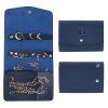 Portable PU Leather Travel Jewelry Roll Organizer