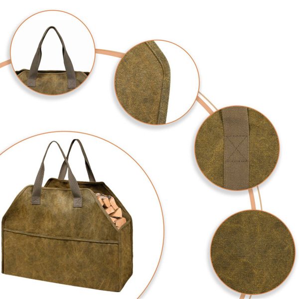 Canvas Log Carrier Tote Bag