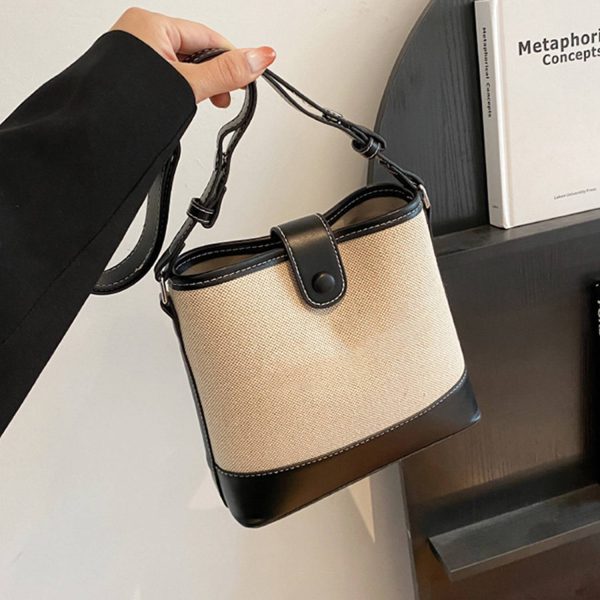 Canvas Crossbody Bag Trend Color Clash for Women
