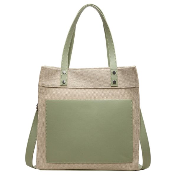 Canvas Tote Bag Minimalist Clash of Colors Customized