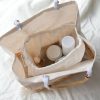 Willow & Canvas Tote Bag Handbag Basket
