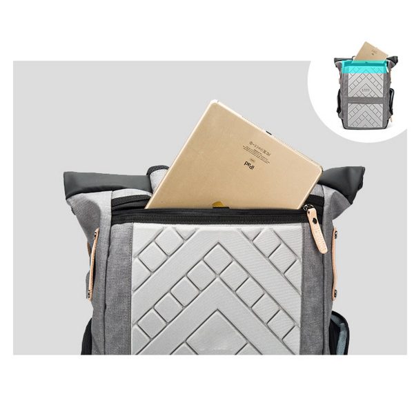 Men's waterproof outdoor travel backpack with charging port