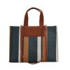 Canvas Tote Bag Trendy Clash Color Stripe