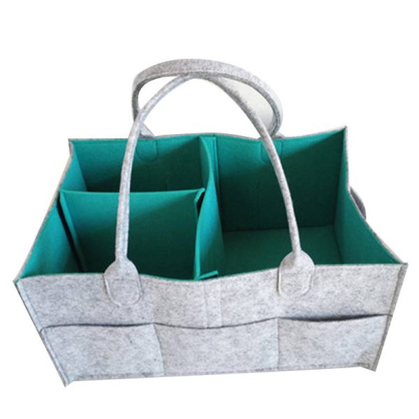 Felt Baby Diaper Caddy Organizer Tote Bag