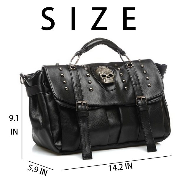 PU Punk vintage shoulder biker diagonal bag