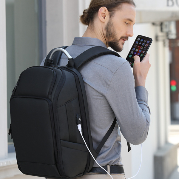 Large Business Backpack W/ Usb Charging Port