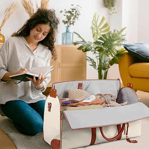 Multifunctional pu hand luggage bag