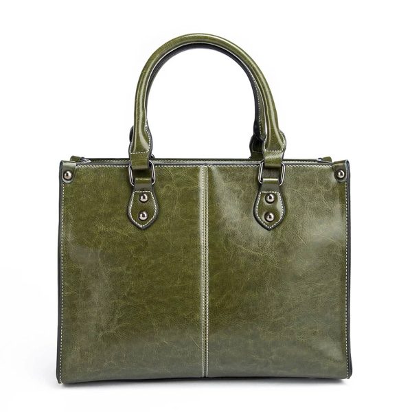 Vintage Vegan Leather Large Computer Laptop Messenger Bag
