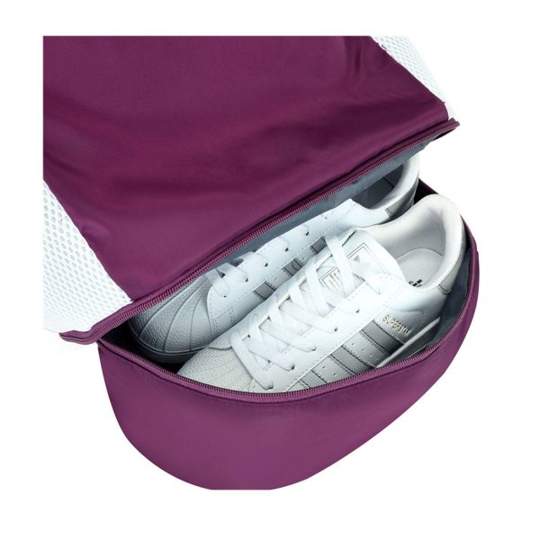 Nylon Drawstring Bag With Shoe Compartment