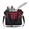 Plaid Pattern Cooler Insulated Bag W/ Bottle Opener