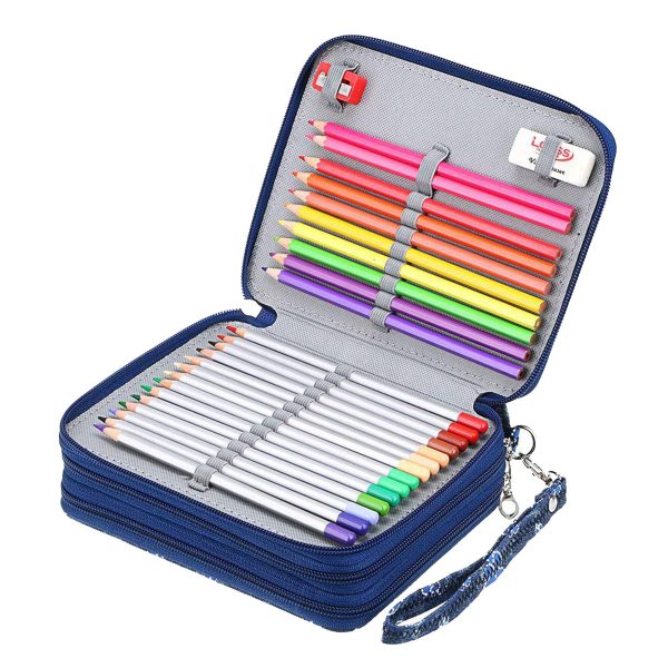 Polyester Colored Pencil Case- 78 Slots