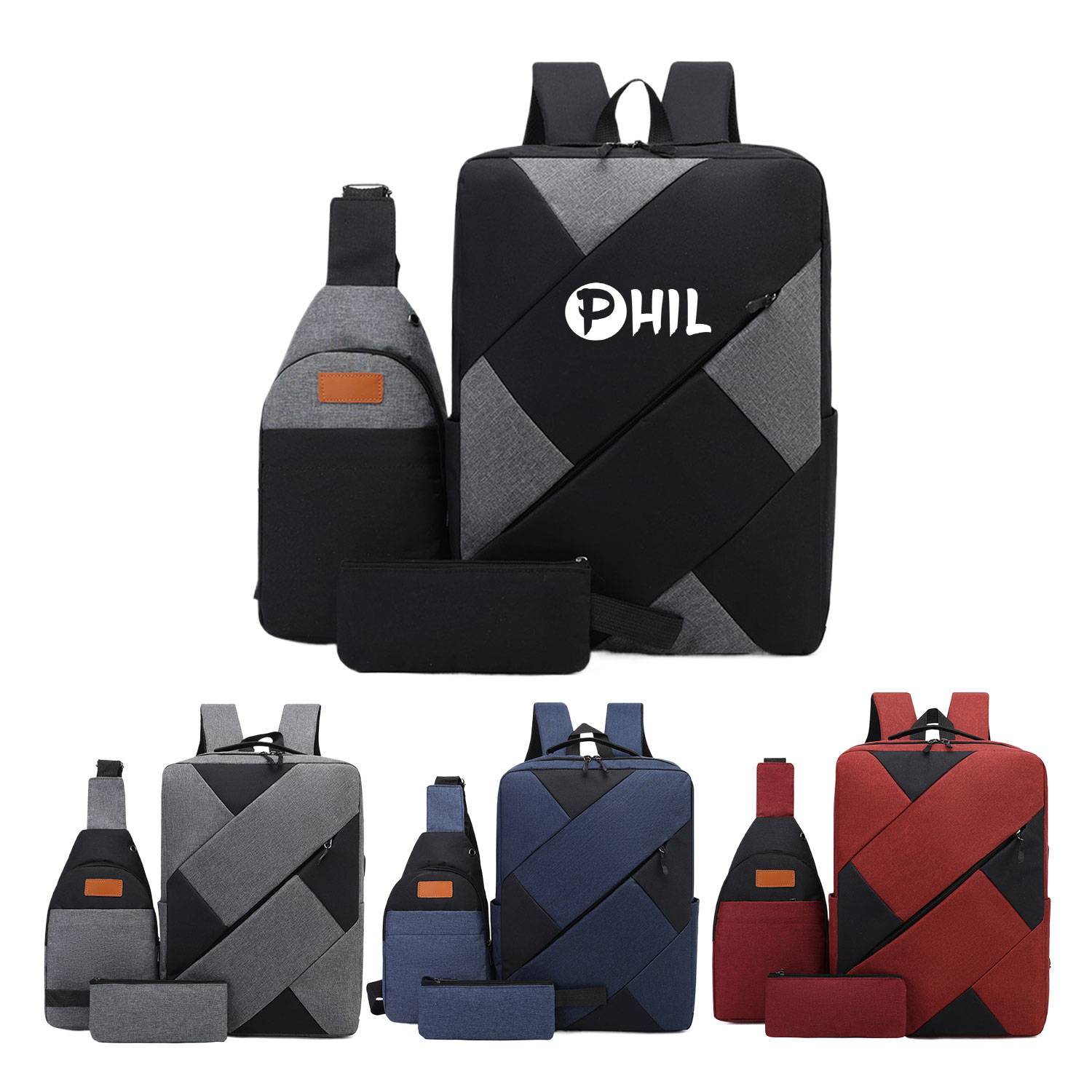 Three-piece backpack set