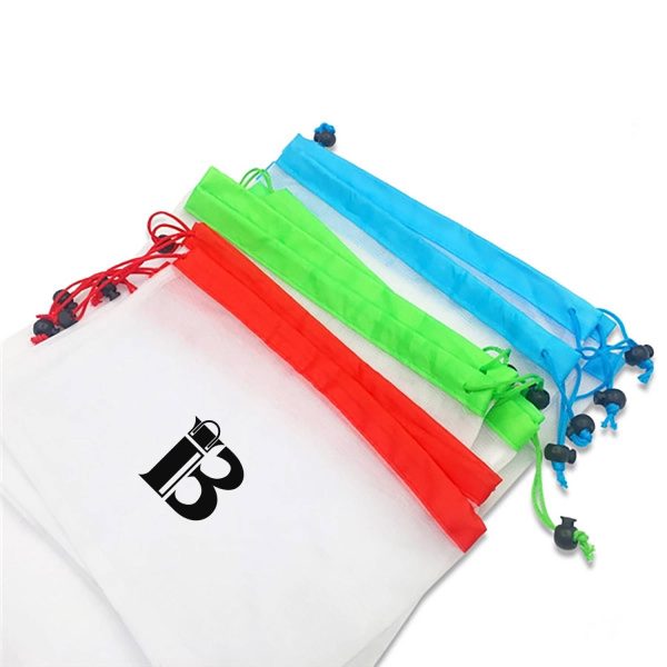 Mesh drawstring polyester bag