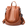 Soft PU Leather Casual Backpack