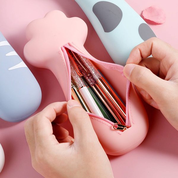 Cat's claw silicone stationery bag pencil-case
