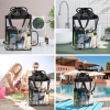 Clear Waterproof Cosmetic Cylinder bucket Drawstring Bag