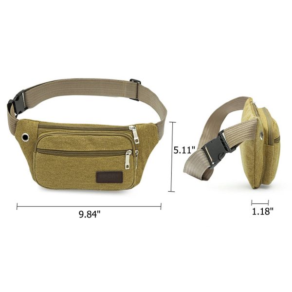Unisex Canvas Crossbody Fanny Pack