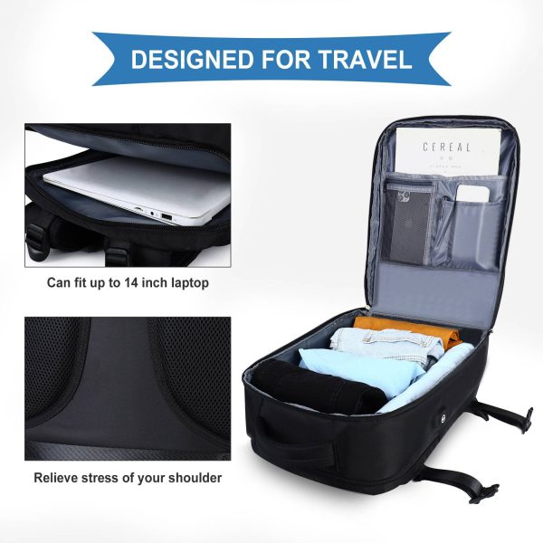 Nylon Travel Laptop Backpack with USB Charging Port