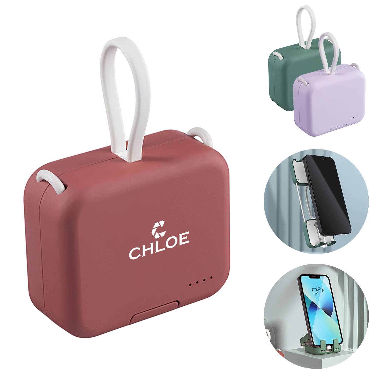 4000 MAh Portable power bank w/ cable