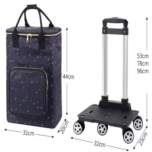 Portable Insulated Bag Shopping Cart Trolley