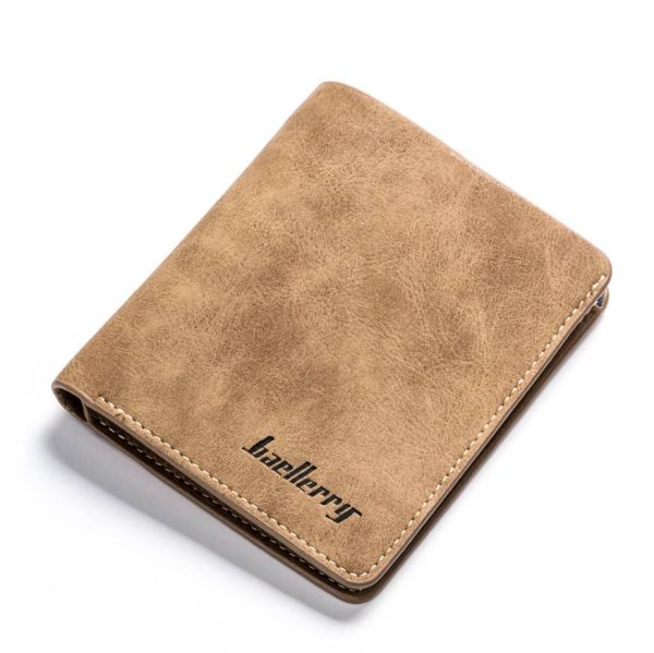 PU Leather Mens Slim Wallet with Money Clip