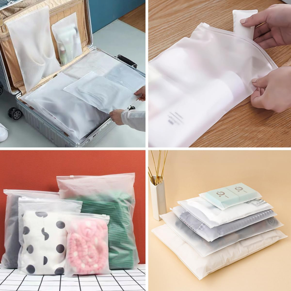 Eco friendly Zipper Resealable Clothes Packaging Bag